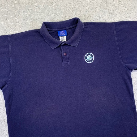 Reebok Other - Vintage Reebok Seattle Mariners Polo Shirt Mens‎ XL MLB Baseball Navy Blue Faded